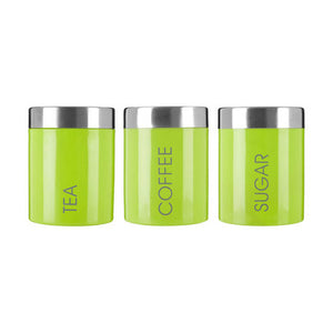 Lime Green Enamel Tea Coffee & Sugar Set | Liberty