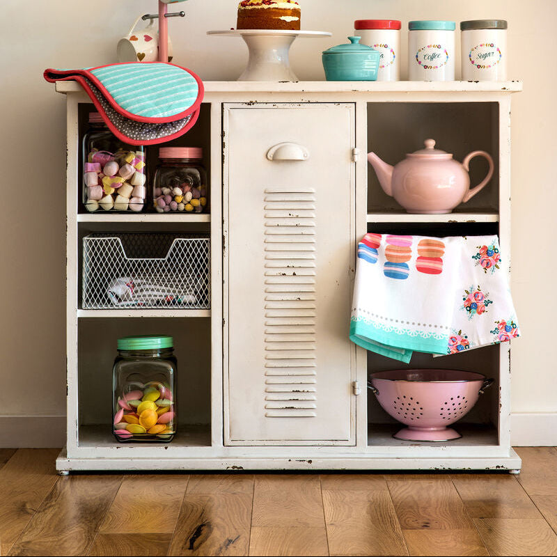 Hollis Pastel Pink Enamel Retro Colander