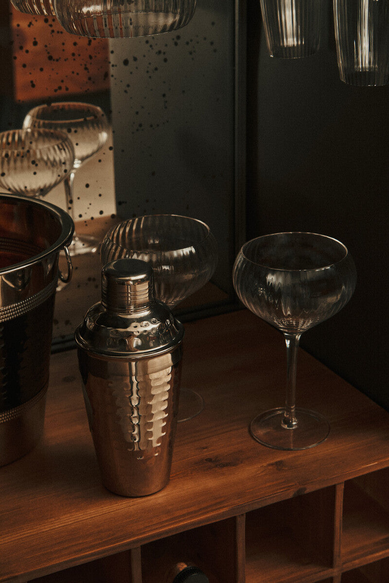 Mixology Stainless Steel Hammered Effect 500Ml Cocktail Shaker