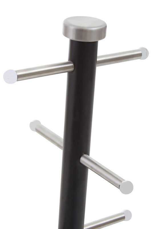 Hirano Matt Black Metal 6 Cup Mug Tree