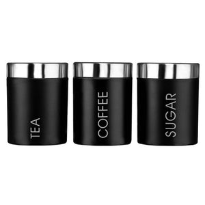 Black Enamel Tea Coffee and Sugar Set | Liberty