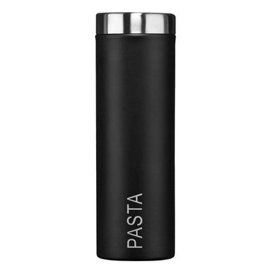 Liberty Black Enamel Pasta Canister With Silver Lid