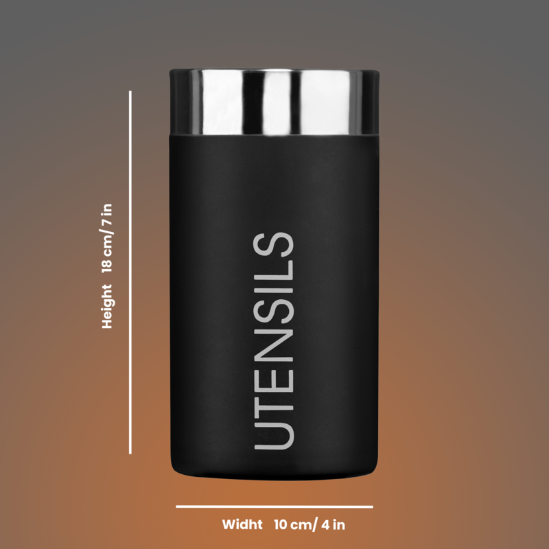 Liberty Black Enamel Finish Utensil Holder