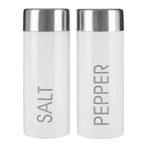 White Enamel Salt and Pepper Set | Liberty