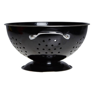 Retro Black Enamel Colander