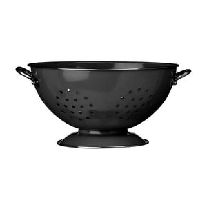 Retro Black Enamel Colander | Hollis