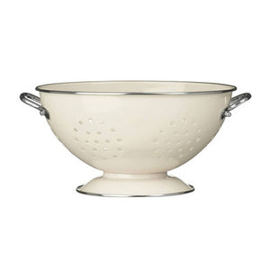 Retro Cream Enamel Colander | Hollis
