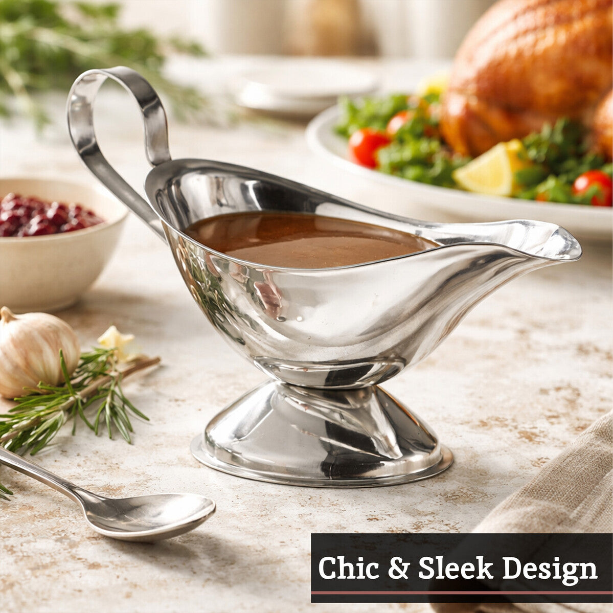 Sutton Stainless Steel Gravy Boat