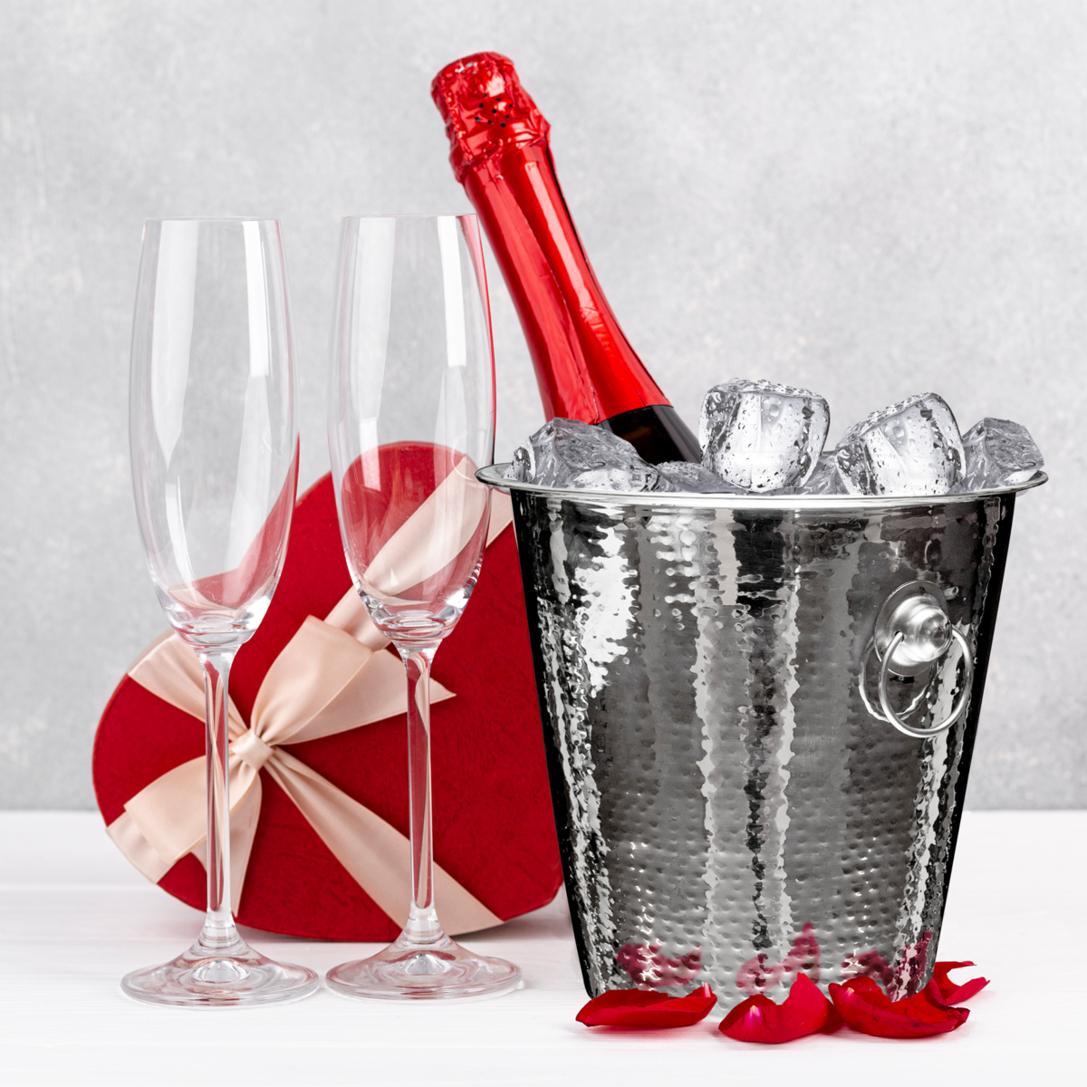 Hammered Effect Stainless Steel Champagne Bucket | Mixology