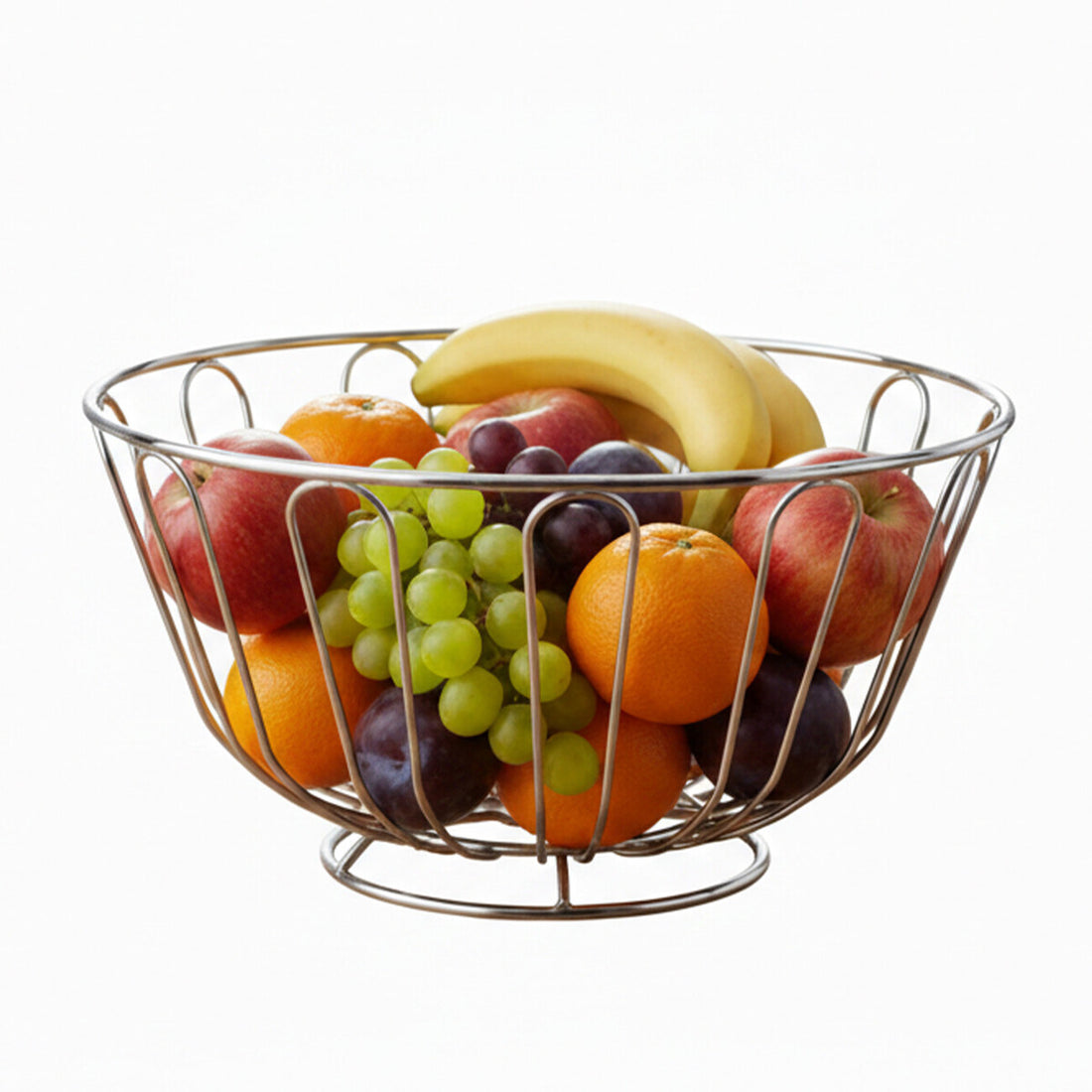 Avalon Chrome Round Fruit Basket
