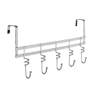 Jaxen Chrome Over Door 5 Hook Swirl Hanger