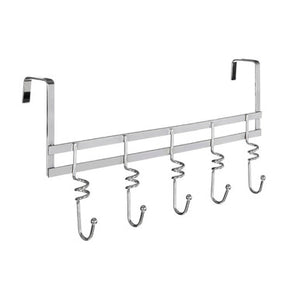 Jaxen Chrome Over Door 5 Hook Swirl Hanger