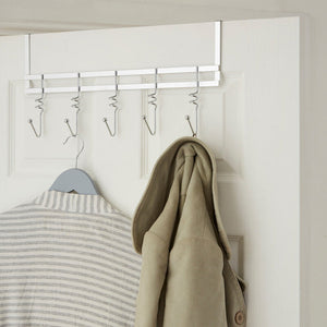 Chrome Over Door 5 Five Hook Swirl Hanger | Jaxen