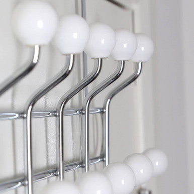 Over Door White Ceramic Balls Hanger