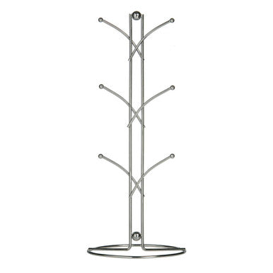 Helix  Chrome 6 Cup Mug Tree