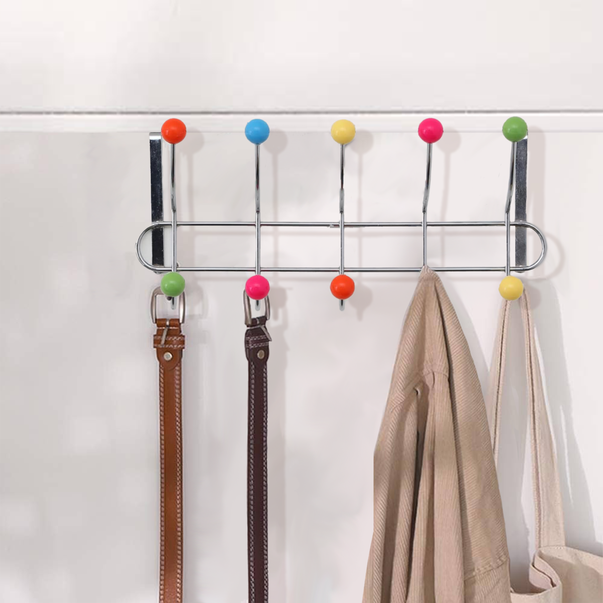 Jaxen Multi Colour 10 Hook Over Door Hanger