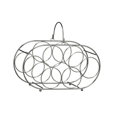 Mako Chrome 6 Bottle Oval Wine Rack