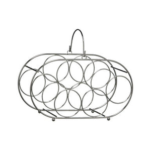 Mako Chrome 6 Bottle Oval Wine Rack