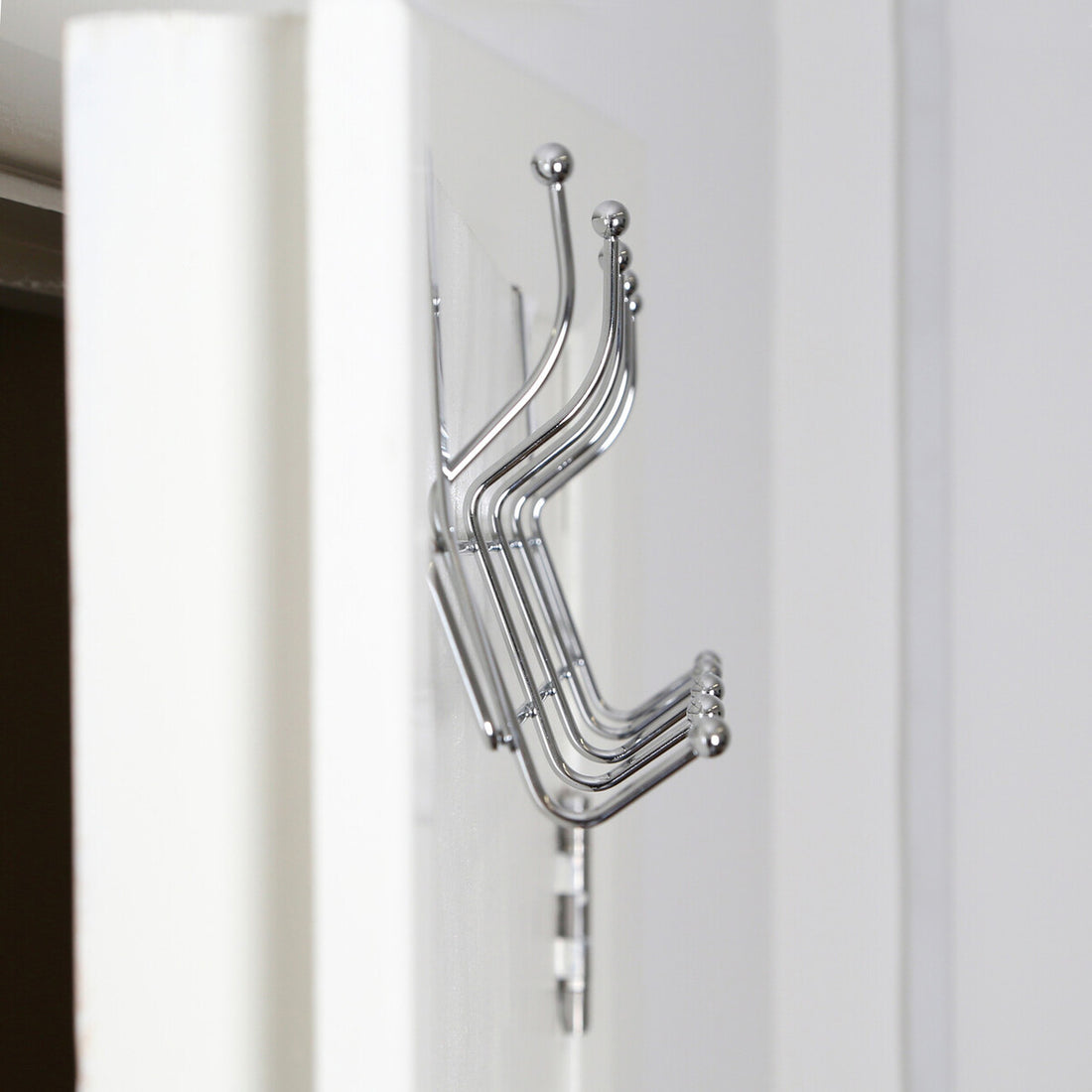 Chic Ten Hook Over Door Chrome Hanger