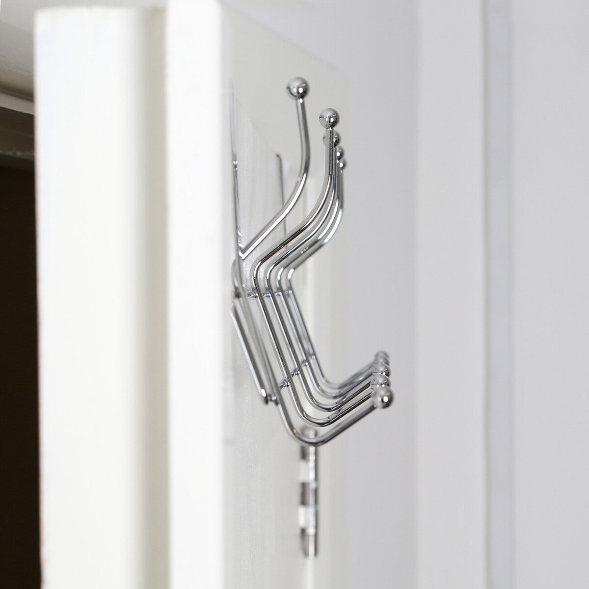 Chic Ten Hook Over Door Chrome Hanger