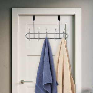 Deluxe Chrome 10 Hook Over Door Hanger | Chic