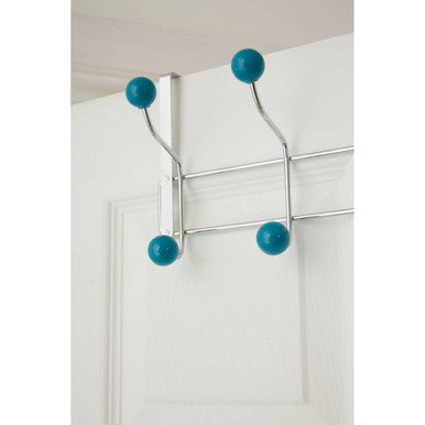 Ten Hook Over Door Turquoise Balls Hanger