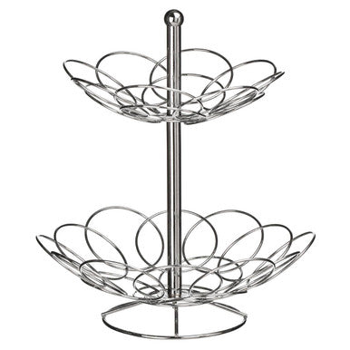 Ellipse 2 Tier Chrome Fruit Basket