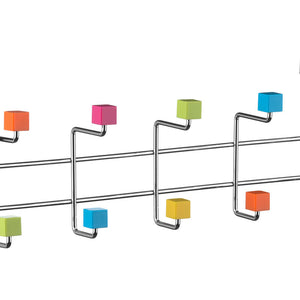 Multicoloured Cubes 10 Hook Over Door Hanger | Jaxen