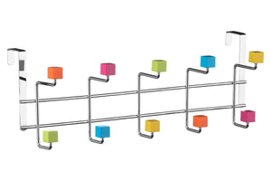 Jaxen Multicoloured Cubes 10 Hook Over Door Hanger