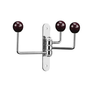 Jaxen Purple Ceramic Balls 3 Hook Wall Hanger