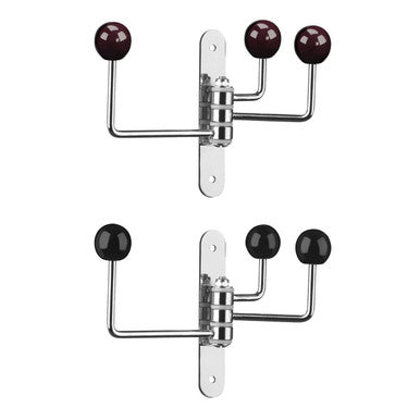 Purple Ceramic Balls 3 Hook Wall Hanger