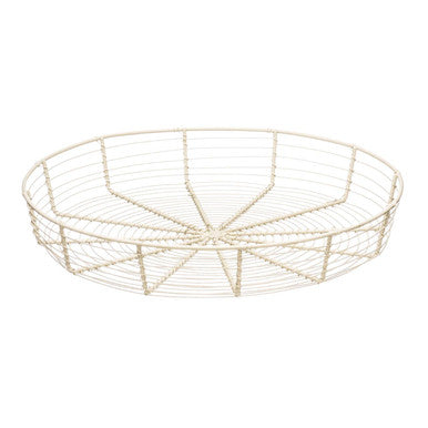 Cream Wire Bread Basket