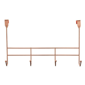 4 Hook Rose Gold Over Door Hanger