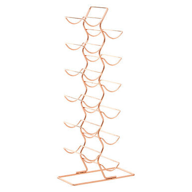Wren 12 Tier Wine Rack With Copper Finish