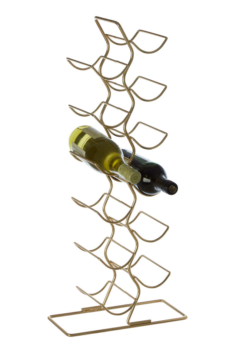 Wren 12 Bottle Wine Rack With Gold Finish