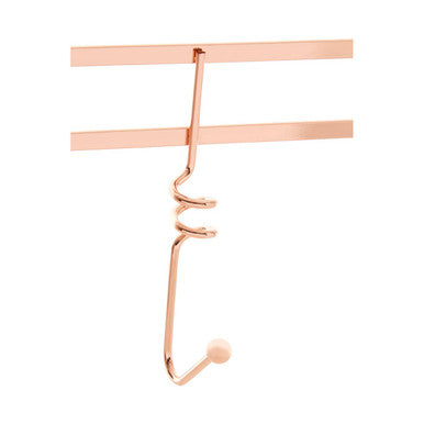 Jaxen Copper Finish Over Door 5 Hook Swirl Hanger