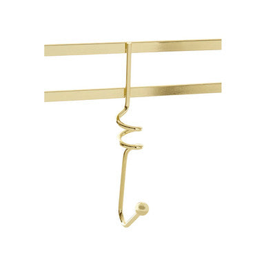 Jaxen Gold Finish Over Door 5 Hook Swirl Hanger