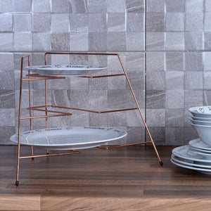 Copper Plated Corner Plate Rack | Rowan