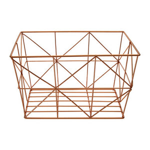 Vertex Copper Finish Tapered Wire Basket