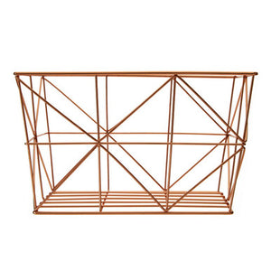 Vertex Copper Finish Tapered Wire Basket