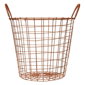 Copper Finish Round Wire Basket | Vertex