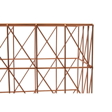 Vertex Copper Finish Cross Design Wire Basket