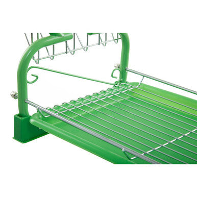 Laurie Two Tier Green Dish Drainer