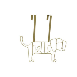 Gold Finish Sausage Dog Hanger | Kirby