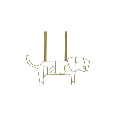 Kirby Gold Finish Sausage Dog Hanger