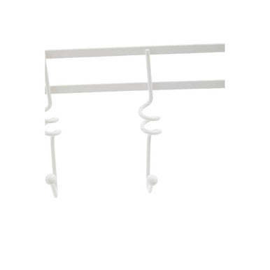 Jaxen Over Door White Hanger with Five Swirl Hooks - Image 4