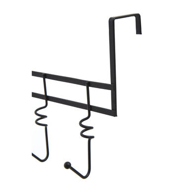Jaxen Matt Black Over Door 5 Hook Swirl Hanger