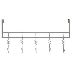Jaxen Over Door Matt Grey Five Hook Swirl Hanger
