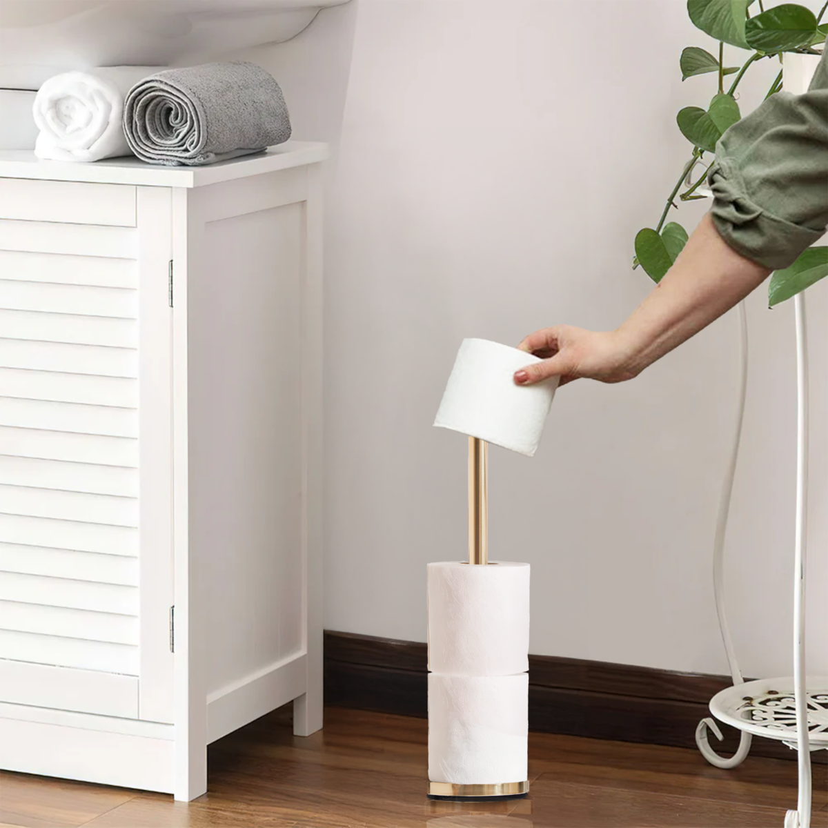 Adler Gold Finish Toilet Roll Holder