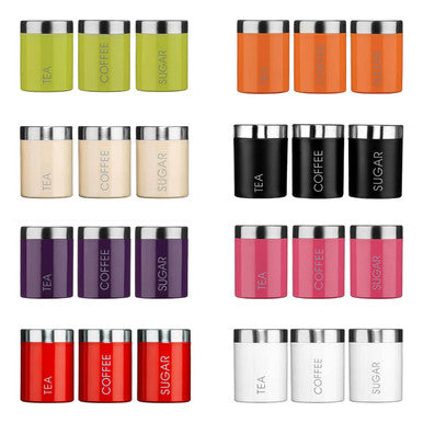 Liberty White Enamel Tea Coffee And Sugar Set